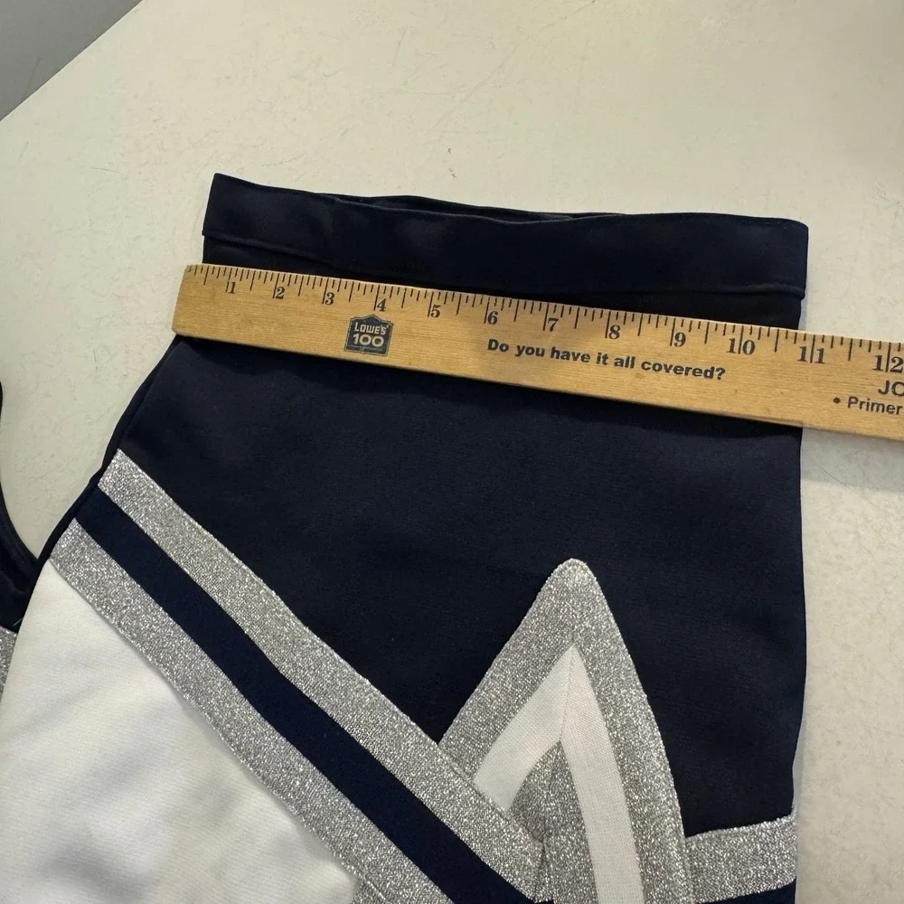 Huskies Cheer Leader Youth Size Small Blue‎ Silver 2 Pc Set